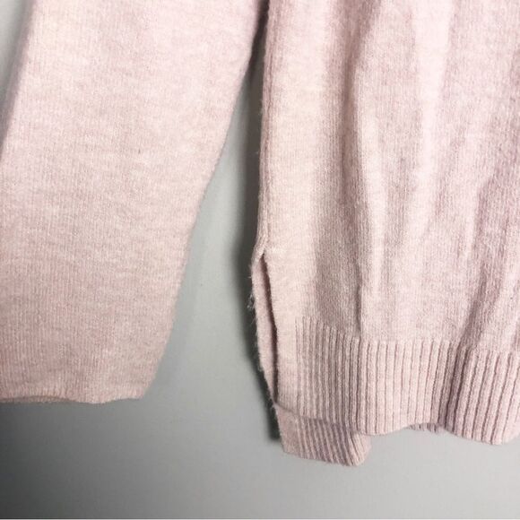 EXPRESS | Blush Pink V-Neck Tunic Length Sweater Oversized Women’s Size Medium - Picture 4 of 7